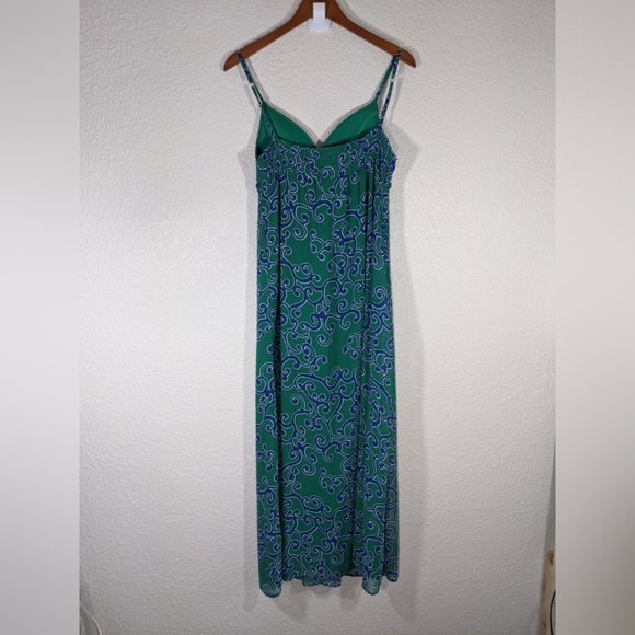 TOMMY BAHAMA Green Blue Cotton Maxi Sundress XS - Picture 4 of 5
